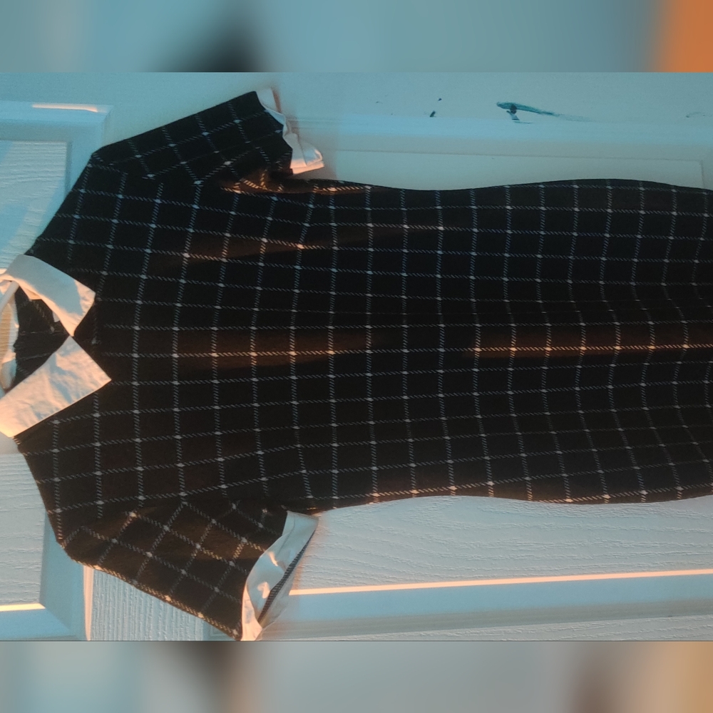 Checkered Houndstooth Dress